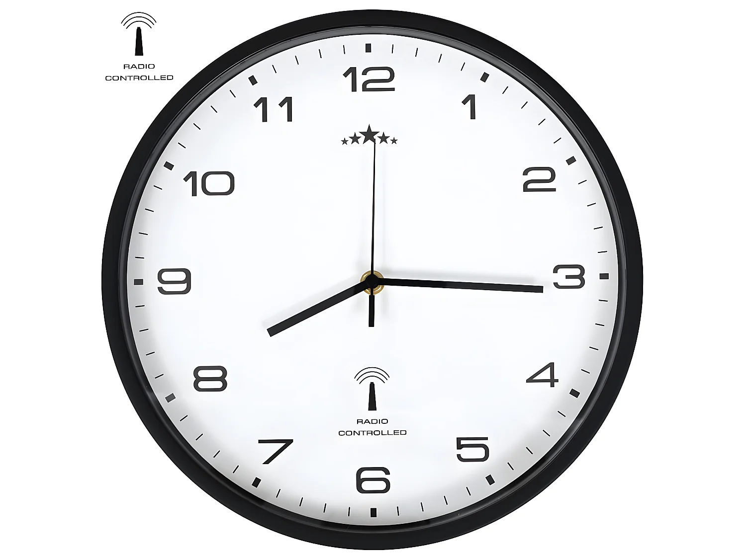 Horloge murale radioguidée Mouvement à quartz 31 cm Blanc/noir WVGQ7698