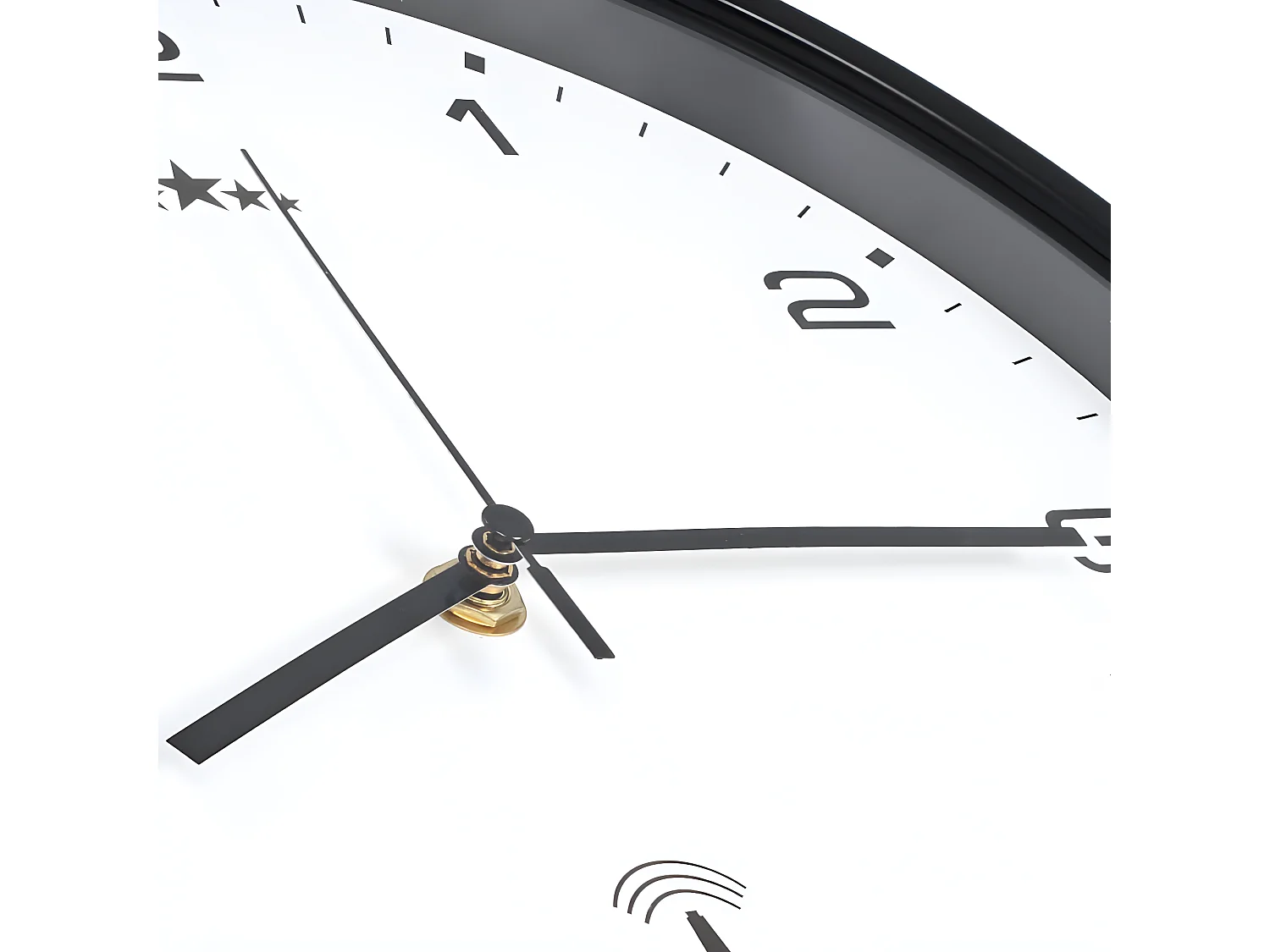 Horloge murale radioguidée Mouvement à quartz 31 cm Blanc/noir WVGQ7698