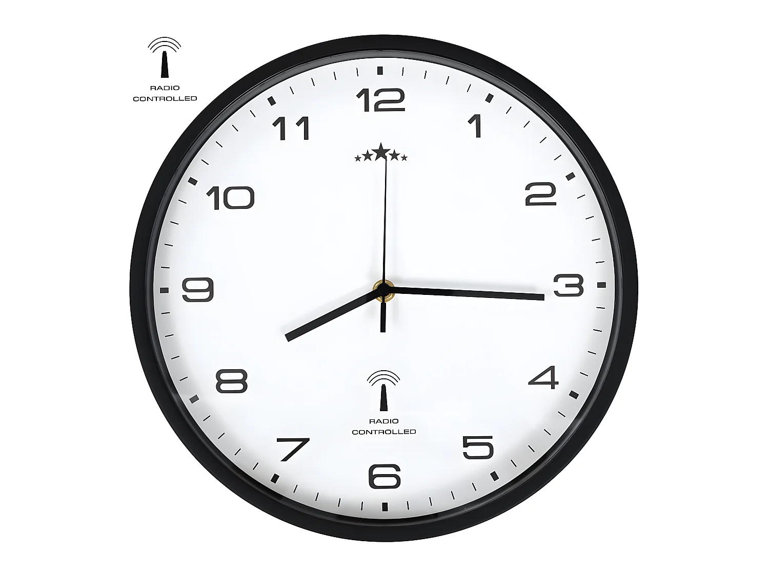 Horloge murale radioguidée Mouvement à quartz 31 cm Blanc/noir WVGQ7698