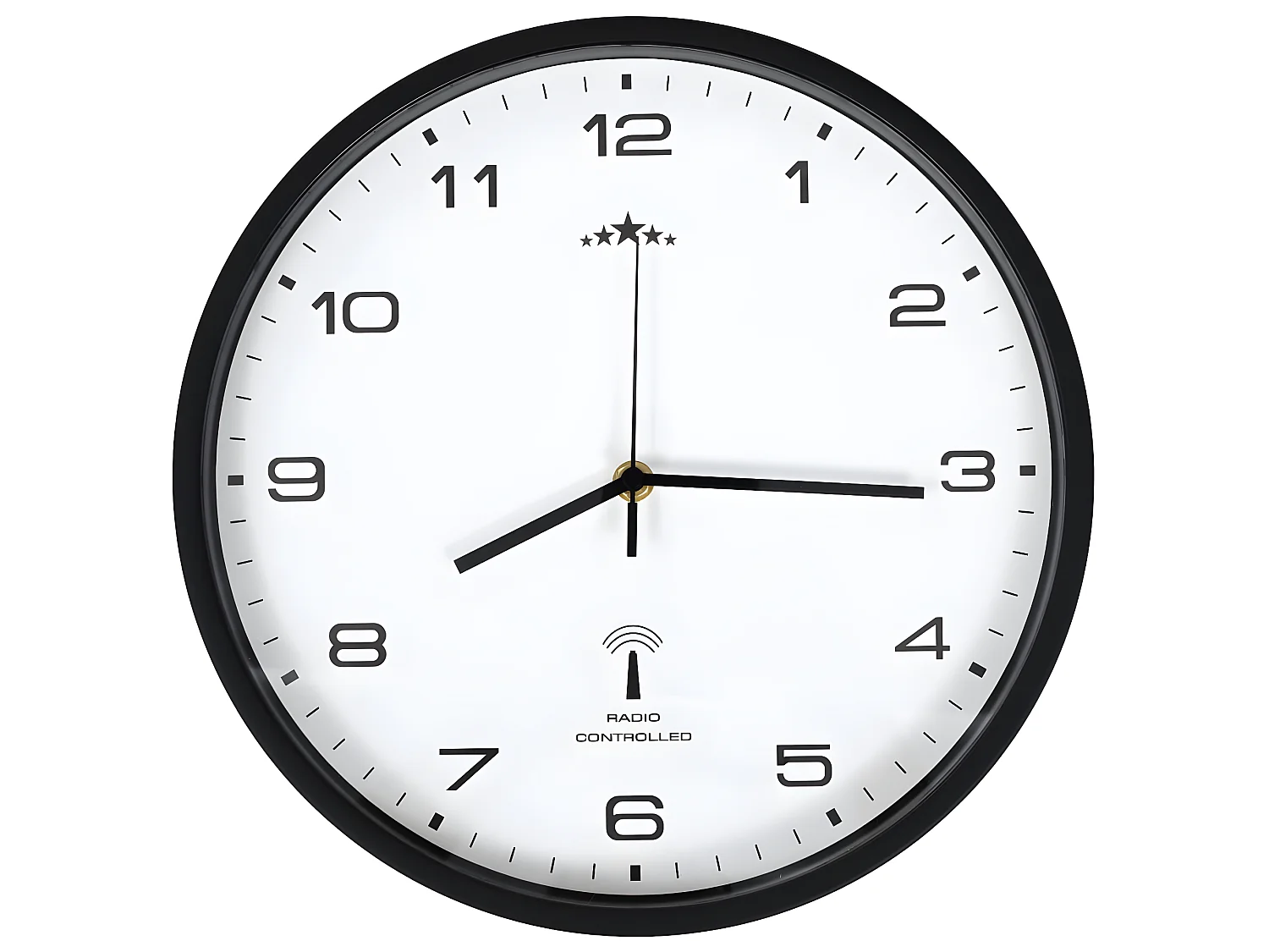 Reloj radiocontrol de pared cuarzo blanco y negro 31 cm ES593131