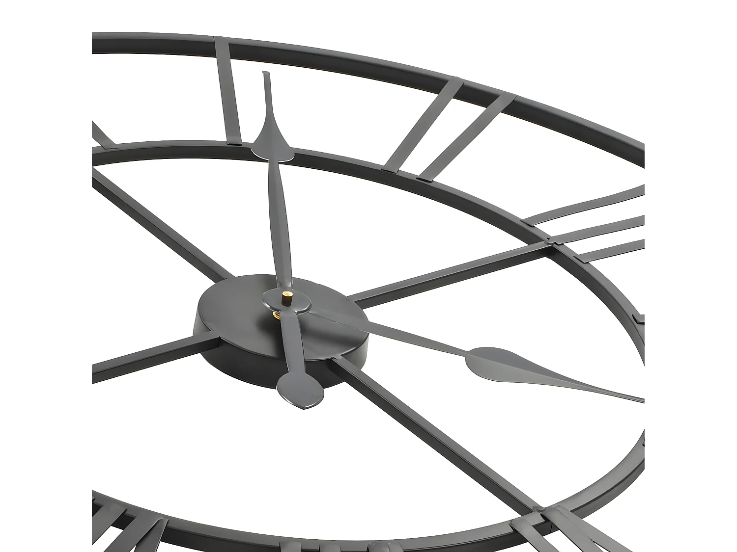 Horloge murale vintage avec mouvement à quartz Métal 80 cm XXL WVGQ2743