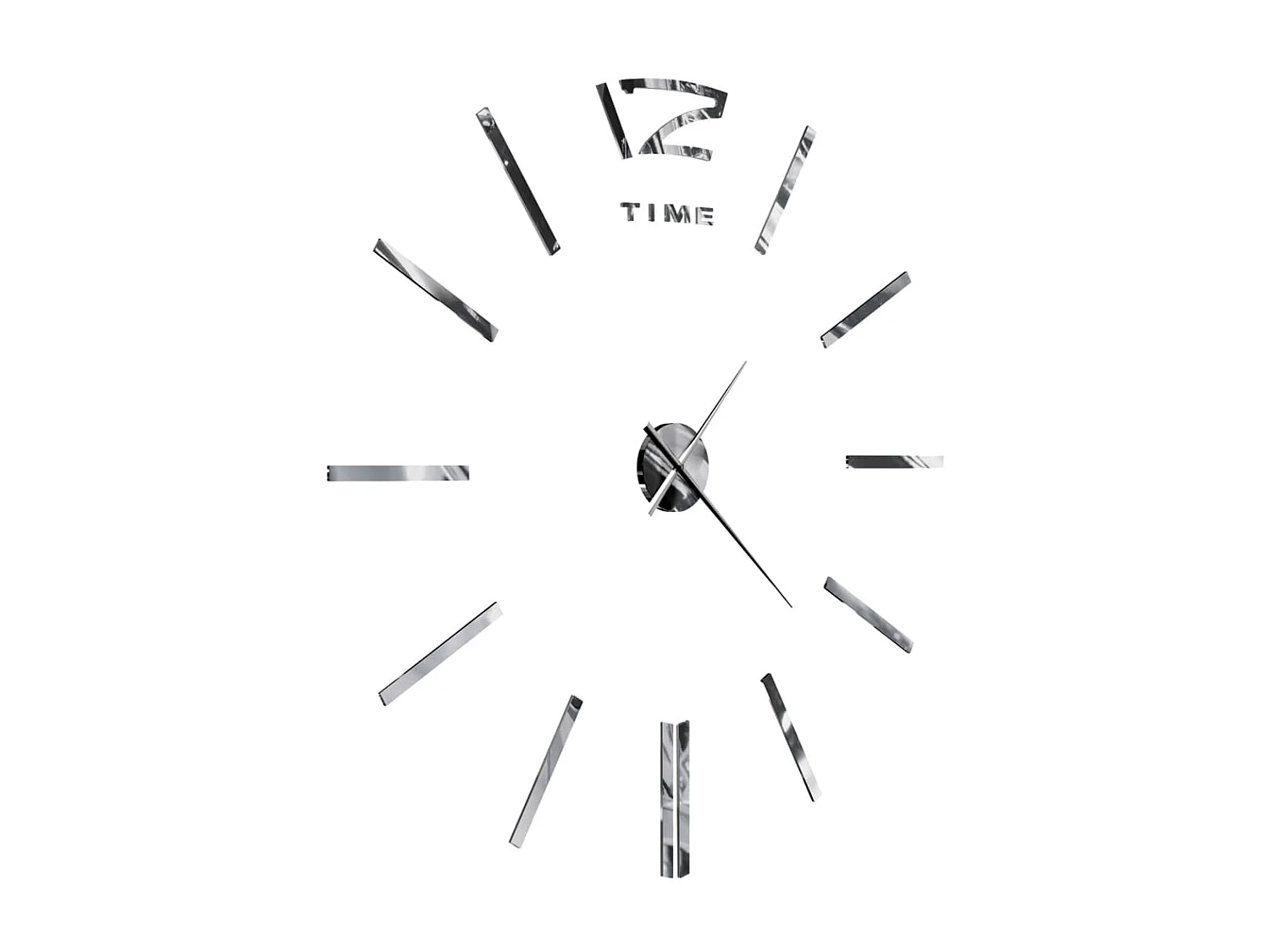 Horloge murale 3D Design moderne 100 cm XXL Argenté WVGQ1485