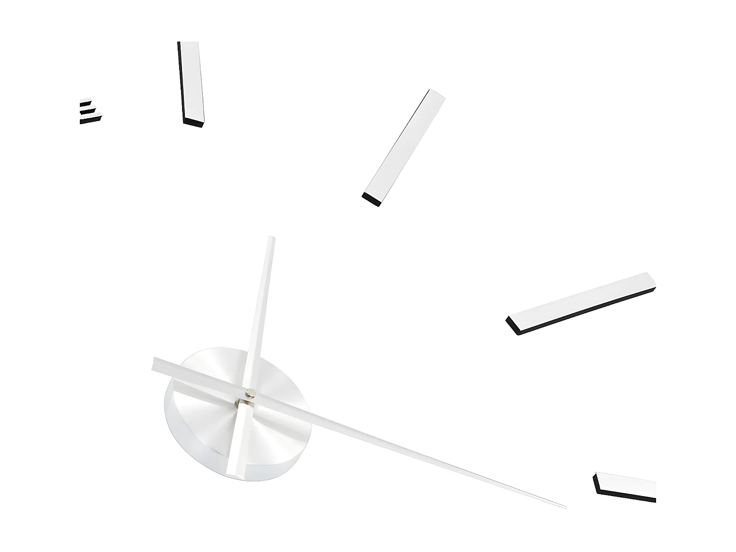 Reloj de pared 3D con diseño moderno 100 cm XXL plateado ES404526