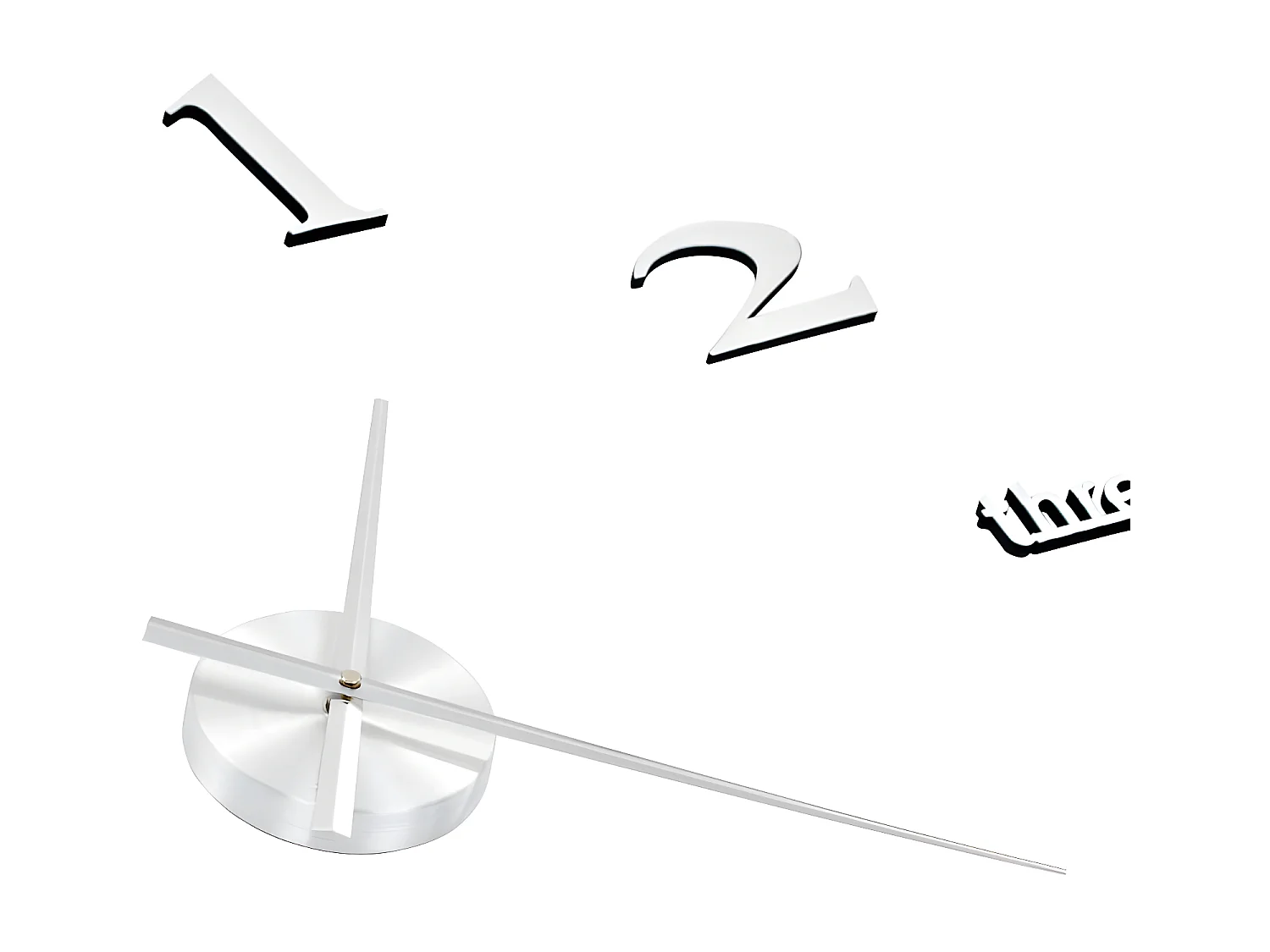 Horloge murale 3D Design moderne 100 cm XXL Argenté WVGQ8308