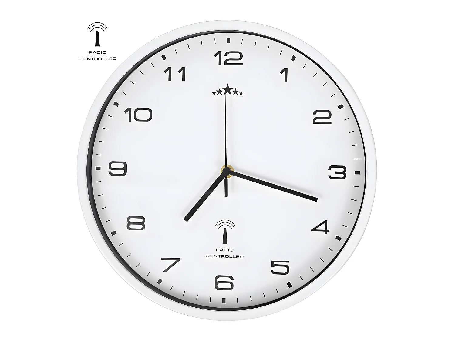 Horloge murale radioguidée avec mouvement à quartz 31 cm Blanc WVGQ5047