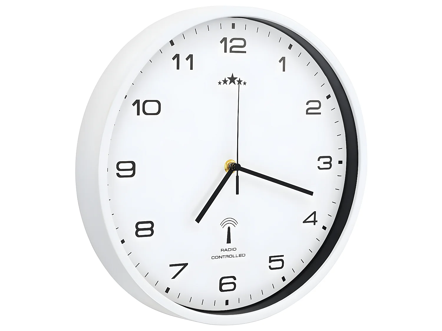 Reloj de pared radiocontrol movimiento de cuarzo 31 cm blanco ES460054