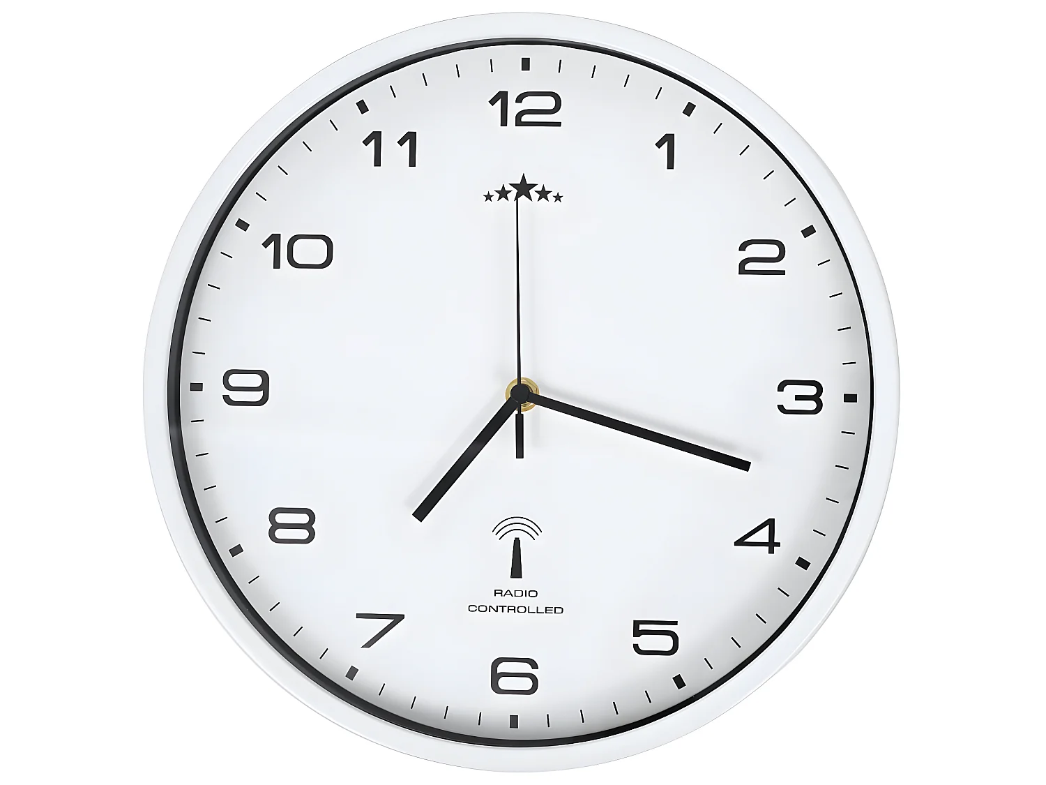 Wandklok met quartz uurwerk radiogestuurd 31 cm wit NL210282