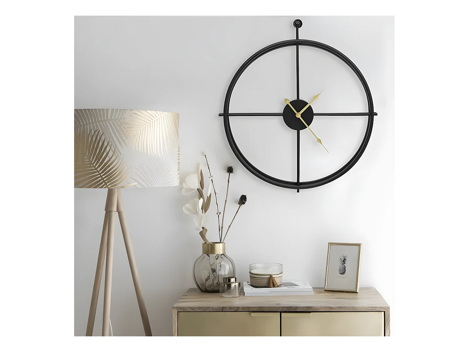 Horloge murale Noir 52 cm Fer WVGQ1940