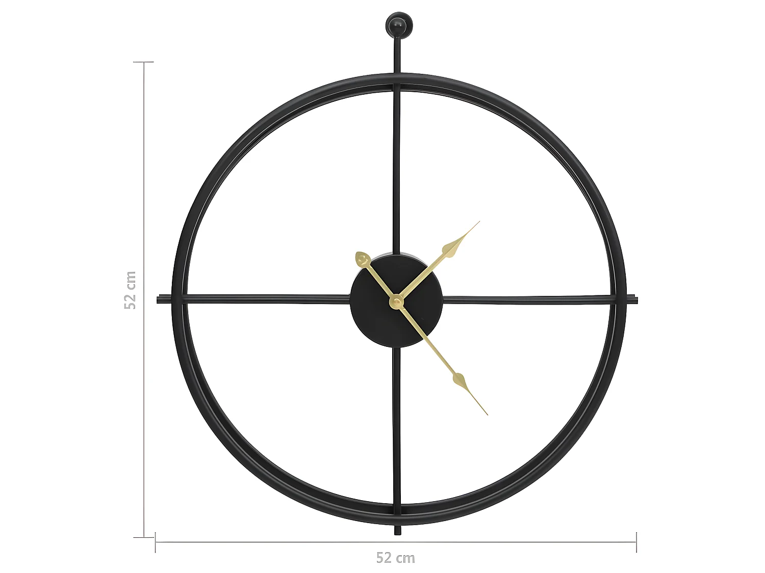 Horloge murale Noir 52 cm Fer WVGQ1940