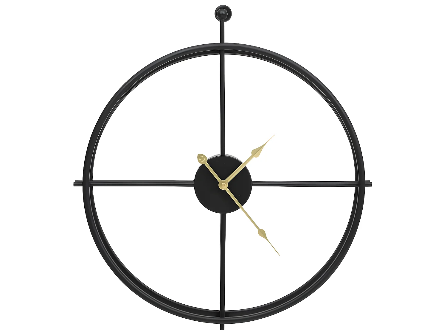 Wandklok 52 cm ijzer zwart NL284444