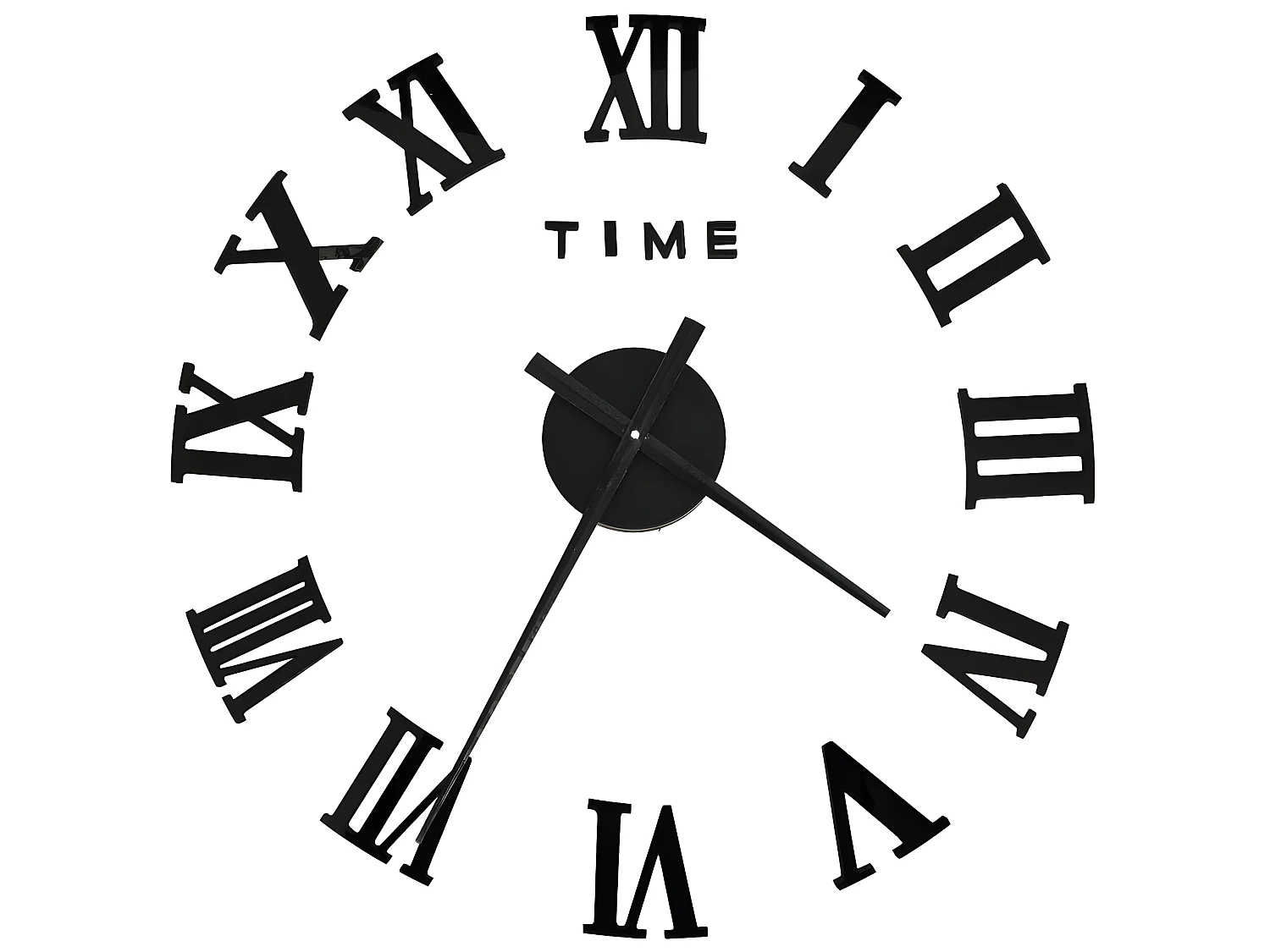 Horloge murale 3D Design moderne Noir 100 cm XXL WVGQ2227