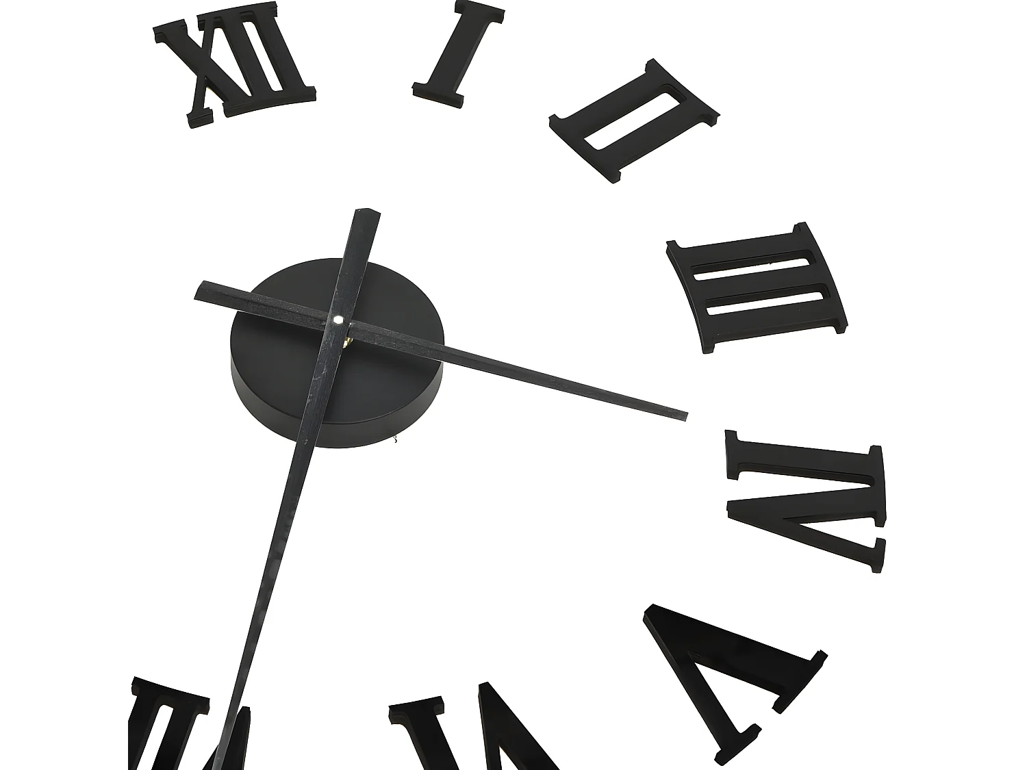 Horloge murale 3D Design moderne Noir 100 cm XXL WVGQ2227