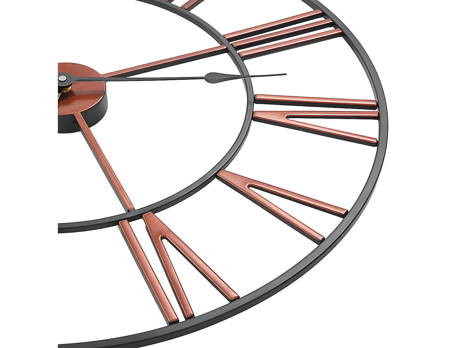 Relógio de parede metal 58 cm vermelho PT426745