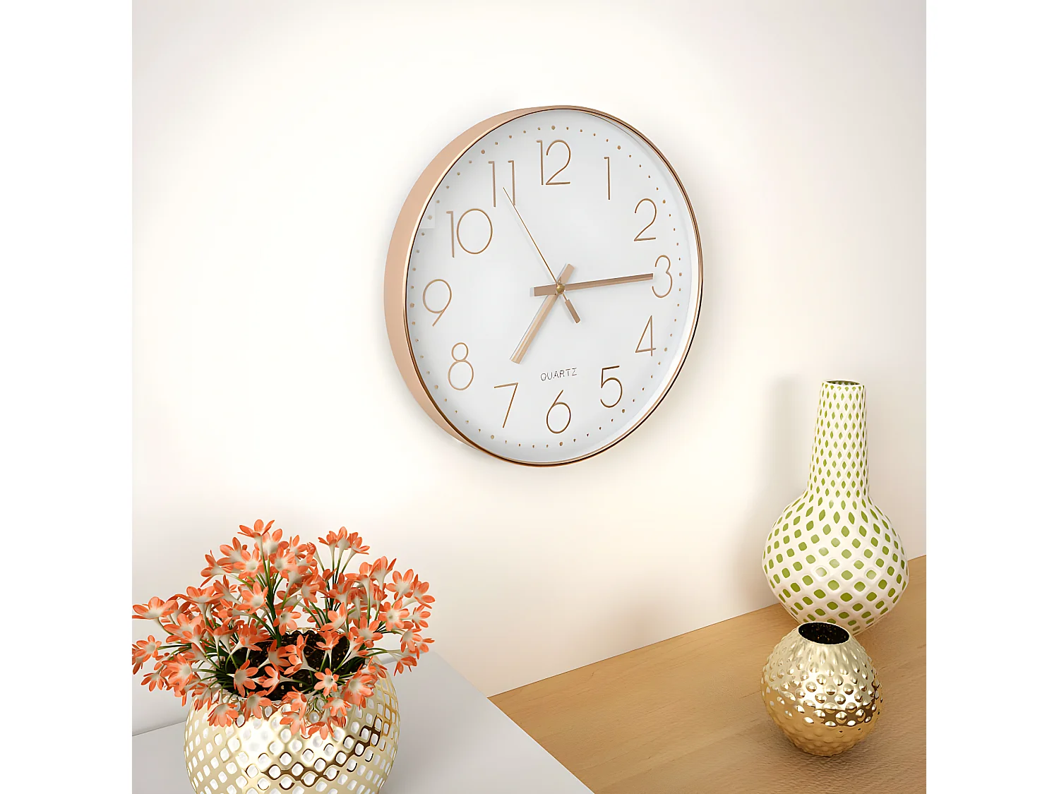 Horloge murale 30 cm Or rosé WVGQ3148