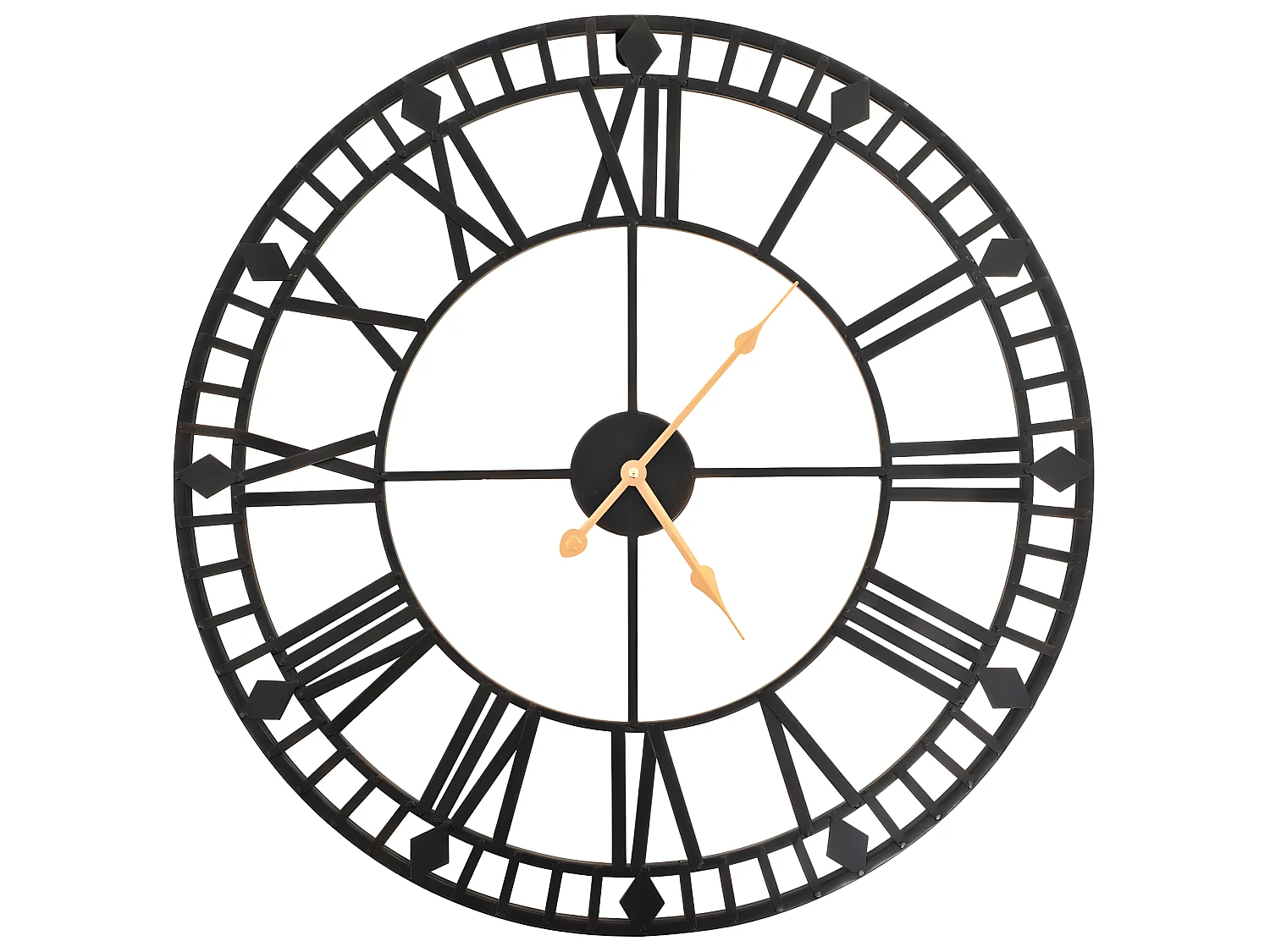 Horloge murale vintage avec mouvement à quartz Métal 60 cm XXL WVGQ4490