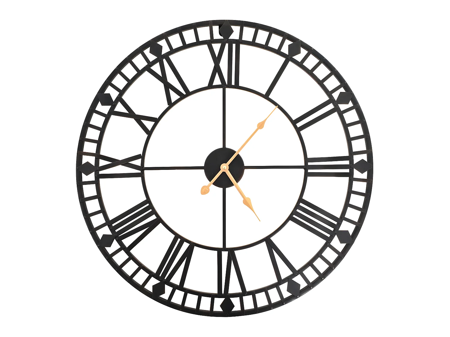 Horloge murale vintage avec mouvement à quartz Métal 60 cm XXL WVGQ4490
