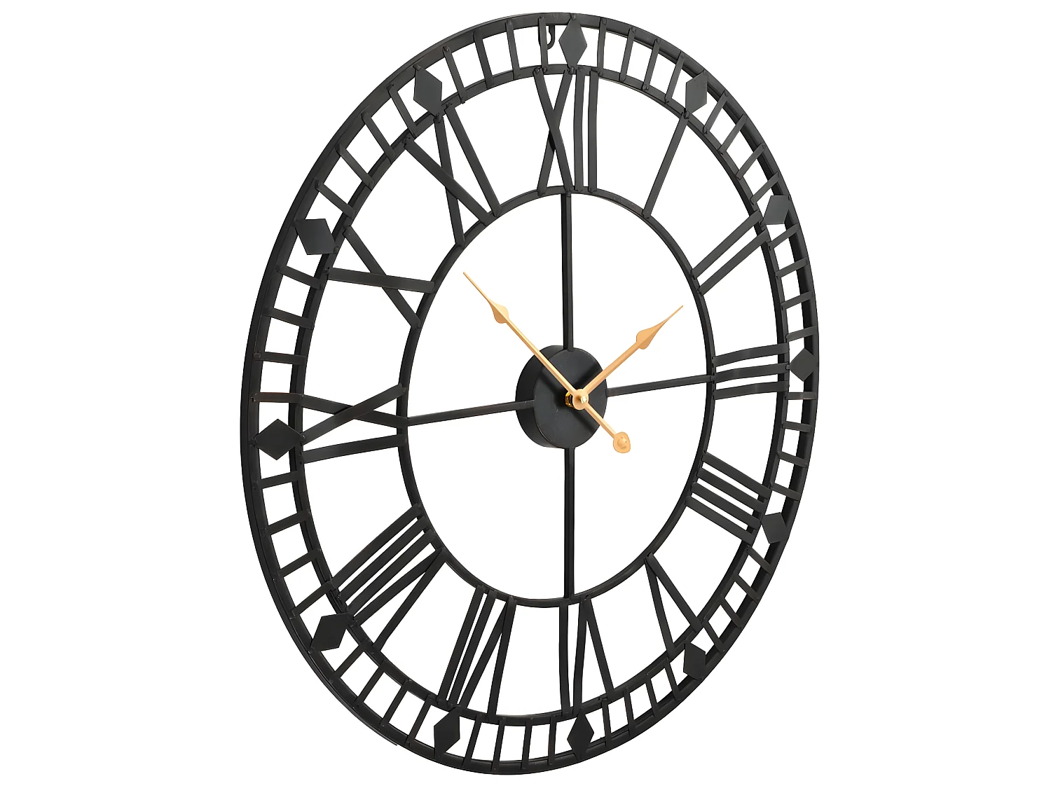 Horloge murale vintage avec mouvement à quartz Métal 60 cm XXL WVGQ4490