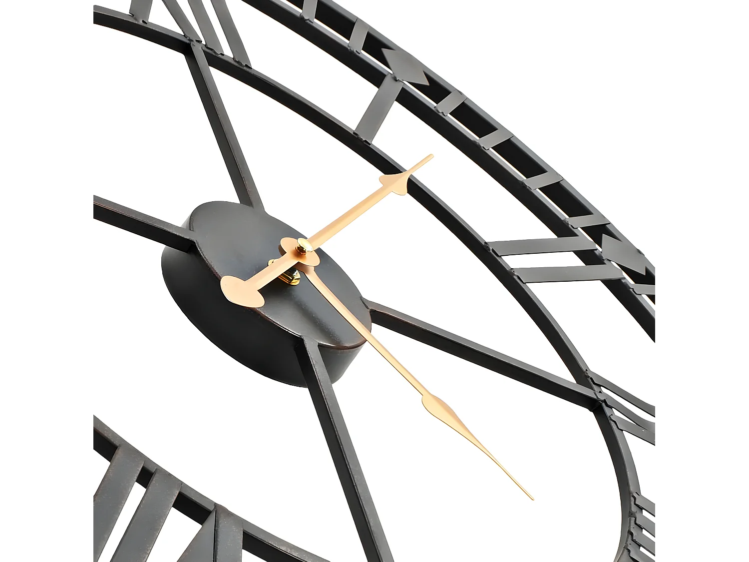 Horloge murale vintage avec mouvement à quartz Métal 60 cm XXL WVGQ4490