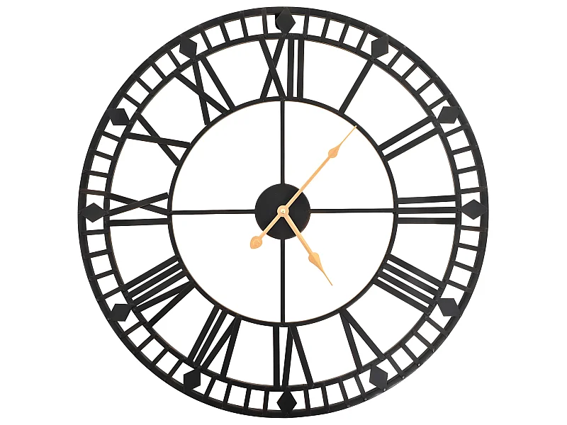 Horloge murale vintage avec mouvement à quartz Métal 60 cm XXL WVGQ4490