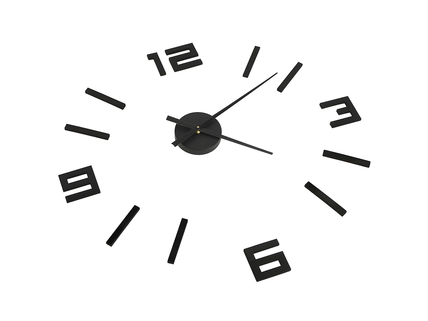 Horloge murale 3D Design moderne Noir 100 cm XXL WVGQ9836