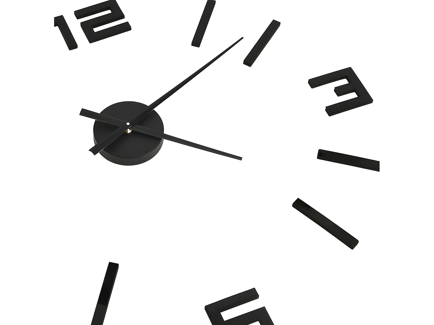 Horloge murale 3D Design moderne Noir 100 cm XXL WVGQ9836
