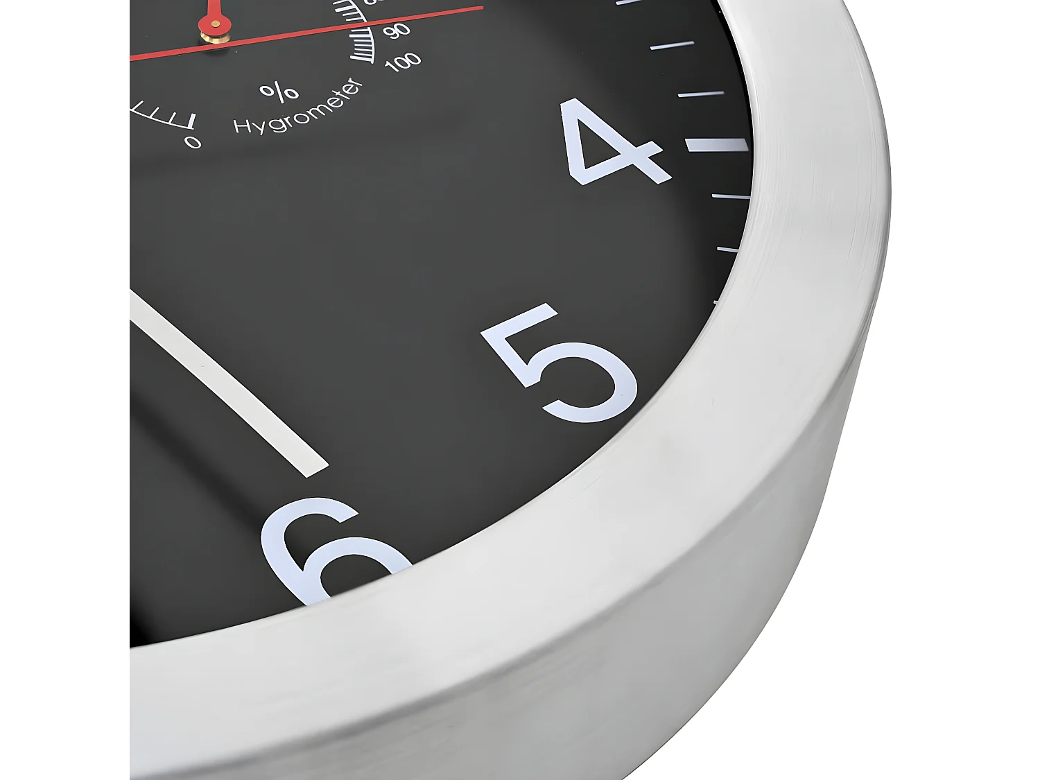 Horloge murale à quartz Hygromètre et thermomètre 30 cm Noir WVGQ7051