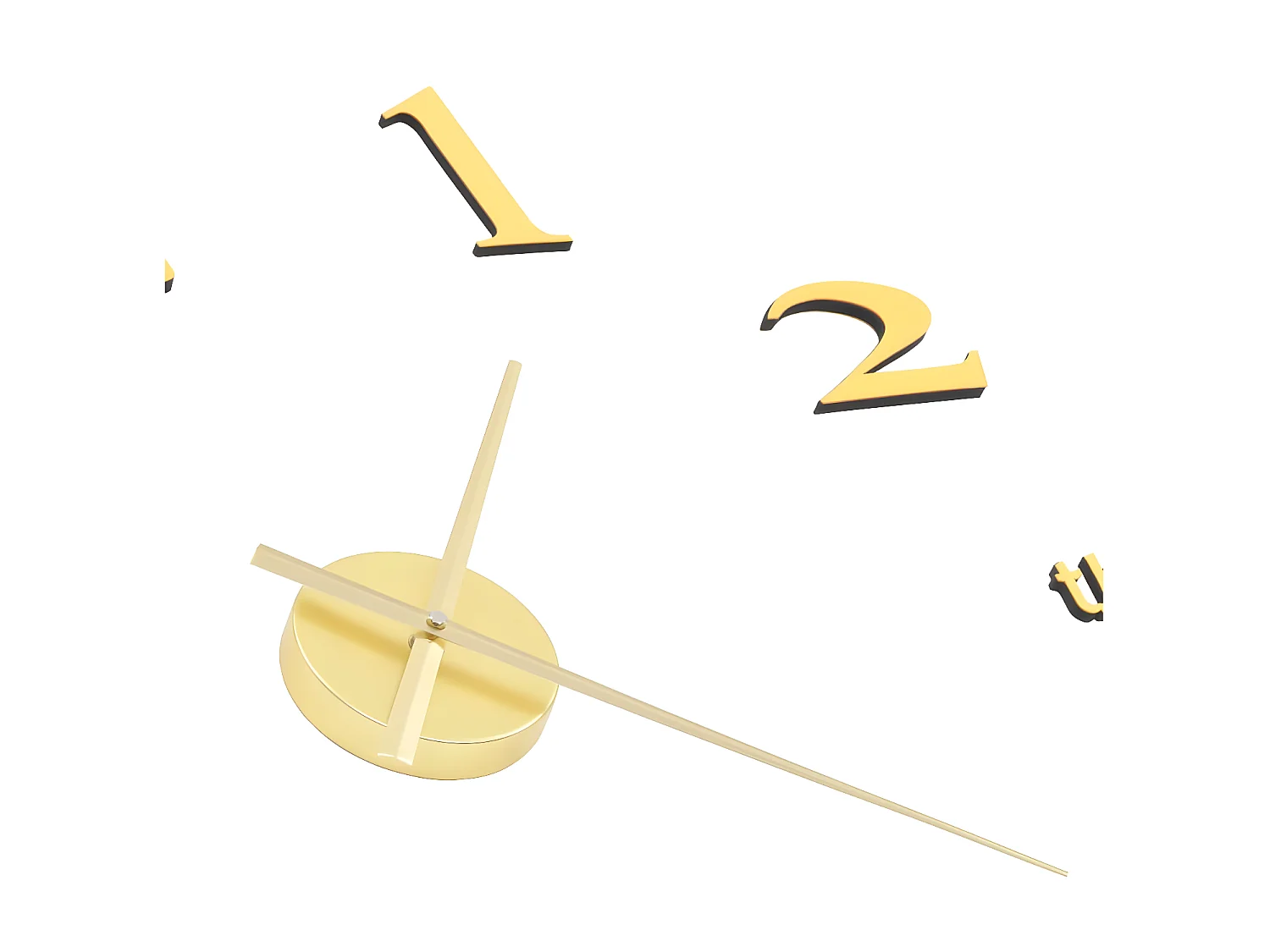 Horloge murale 3D Design moderne 100 cm XXL Doré WVGQ1511