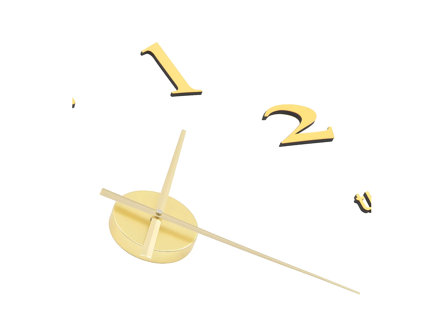 Horloge murale 3D Design moderne 100 cm XXL Doré WVGQ1511