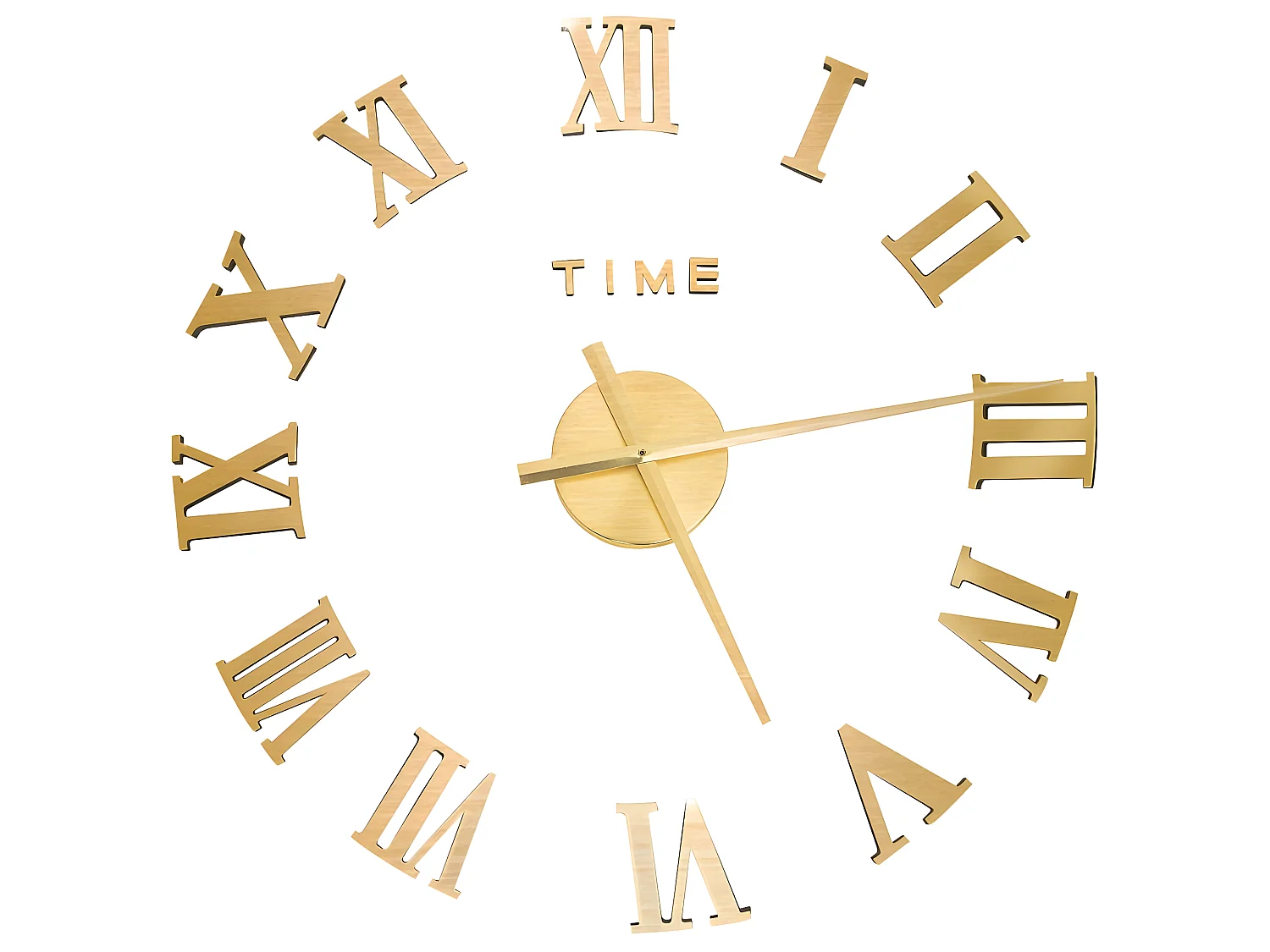 Horloge murale 3D Design moderne Doré 100 cm XXL WVGQ2135