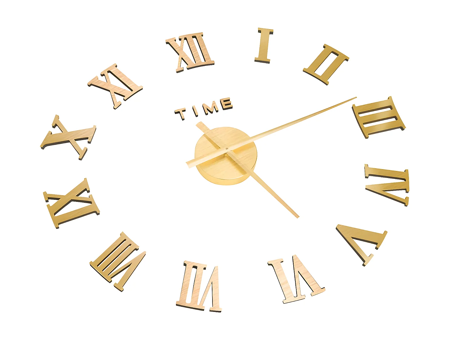 Horloge murale 3D Design moderne Doré 100 cm XXL WVGQ2135