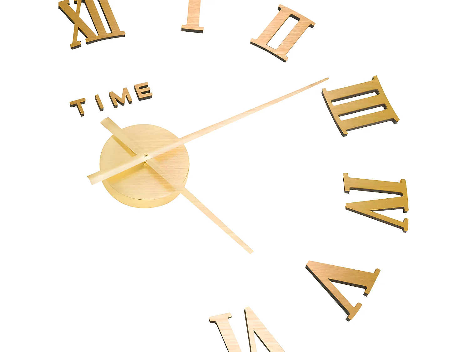 Horloge murale 3D Design moderne Doré 100 cm XXL WVGQ2135