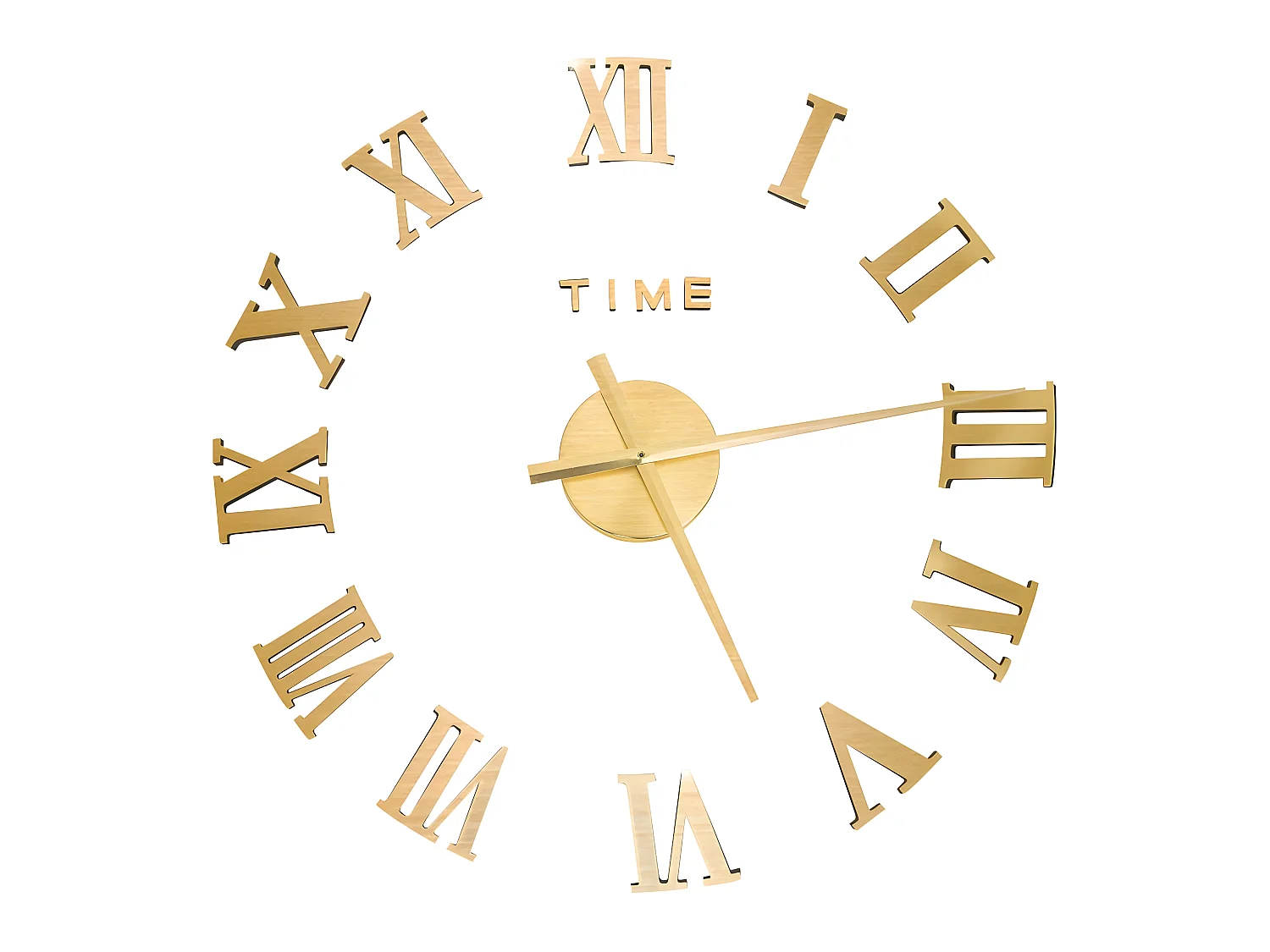 Horloge murale 3D Design moderne Doré 100 cm XXL WVGQ2135