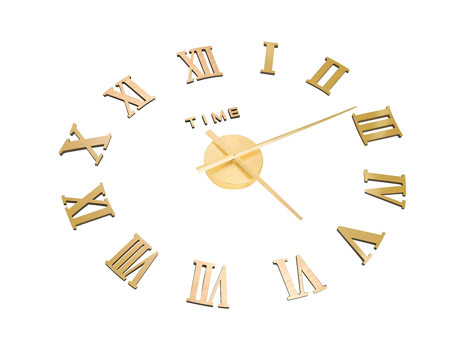 Horloge murale 3D Design moderne Doré 100 cm XXL WVGQ2135