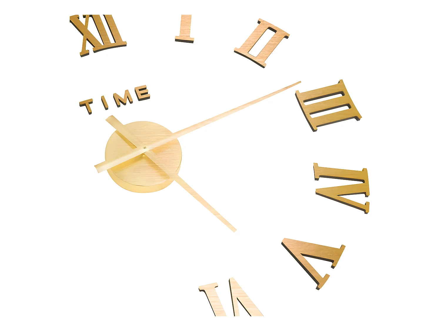 Horloge murale 3D Design moderne Doré 100 cm XXL WVGQ2135