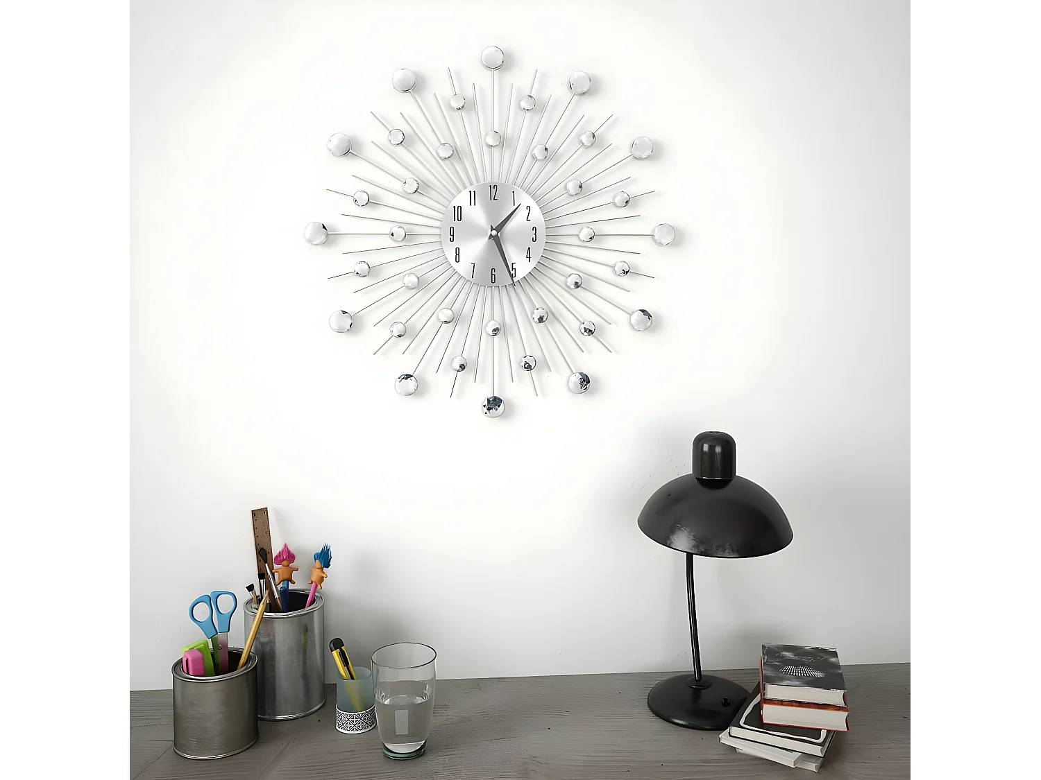Horloge murale avec mouvement à quartz Design moderne 50 cm WVGQ5627