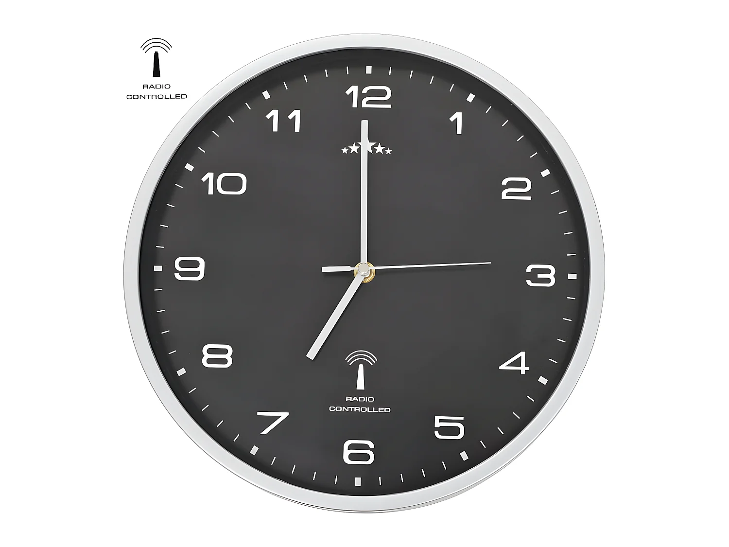 Horloge murale radioguidée avec mouvement à quartz 31 cm Noir WVGQ6858