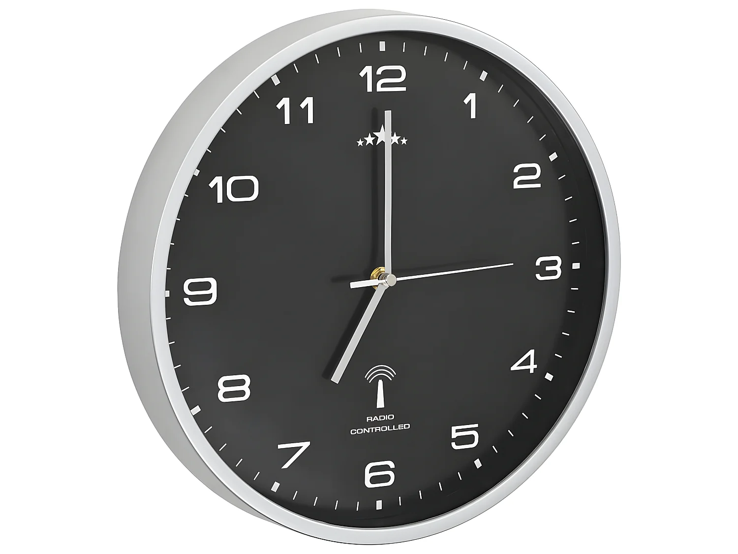 Wandklok met quartz uurwerk radiogestuurd 31 cm zwart NL310306