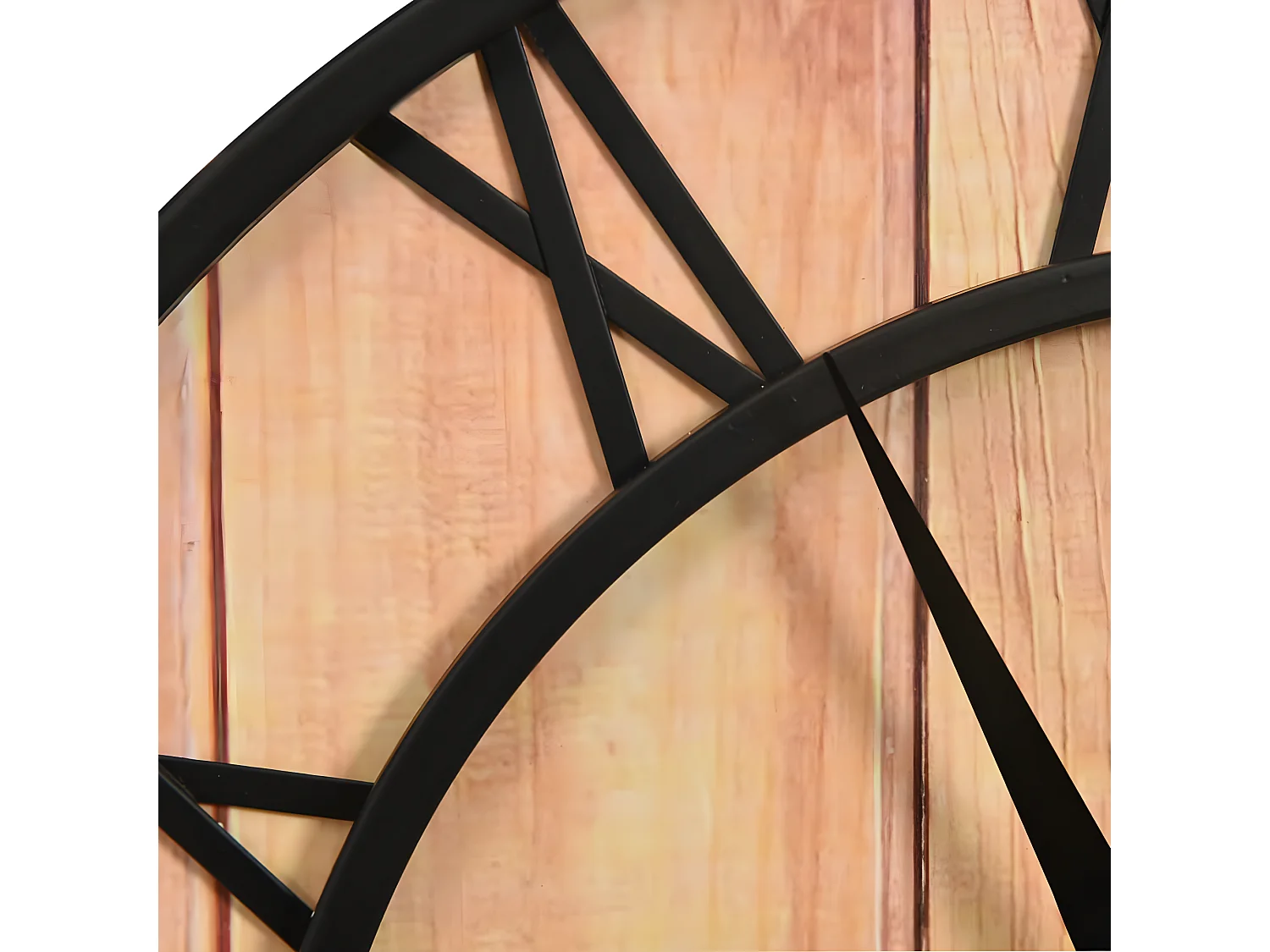 Horloge murale 39 cm Marron et noir MDF et fer WVGQ5671