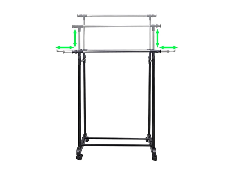 Porte-manteaux réglables 2 pcs 2 rails d'accrochage WVGQ6130