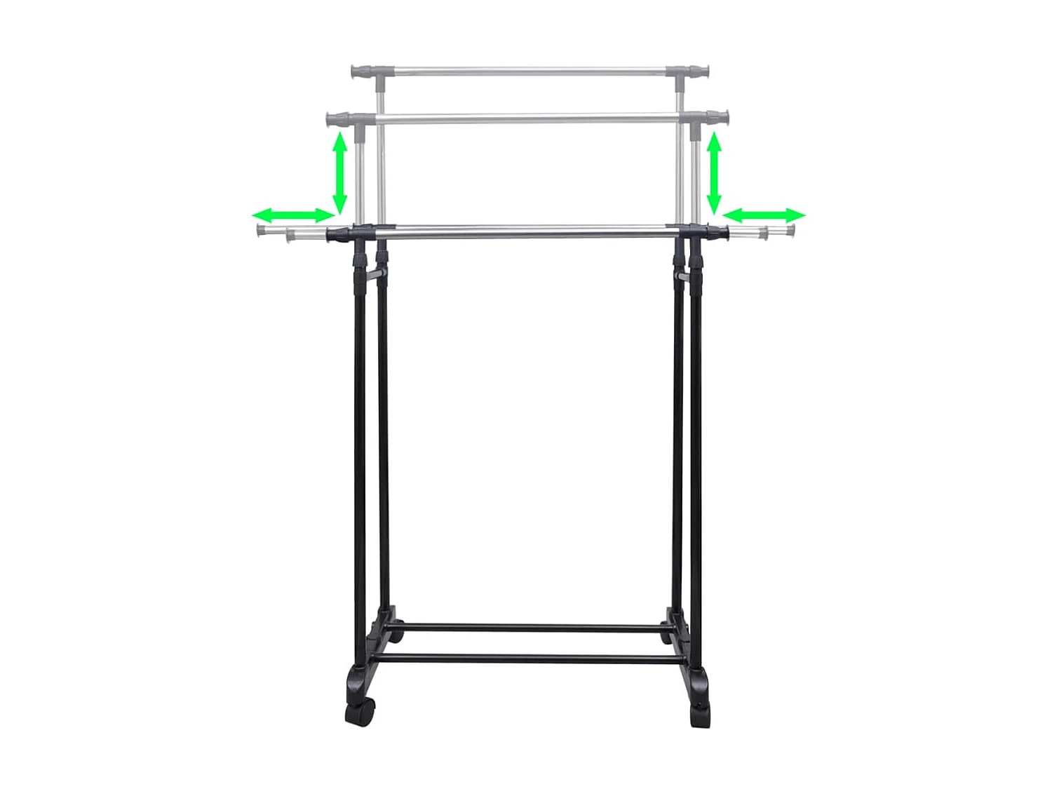 Porte-manteaux réglables 2 pcs 2 rails d'accrochage WVGQ6130