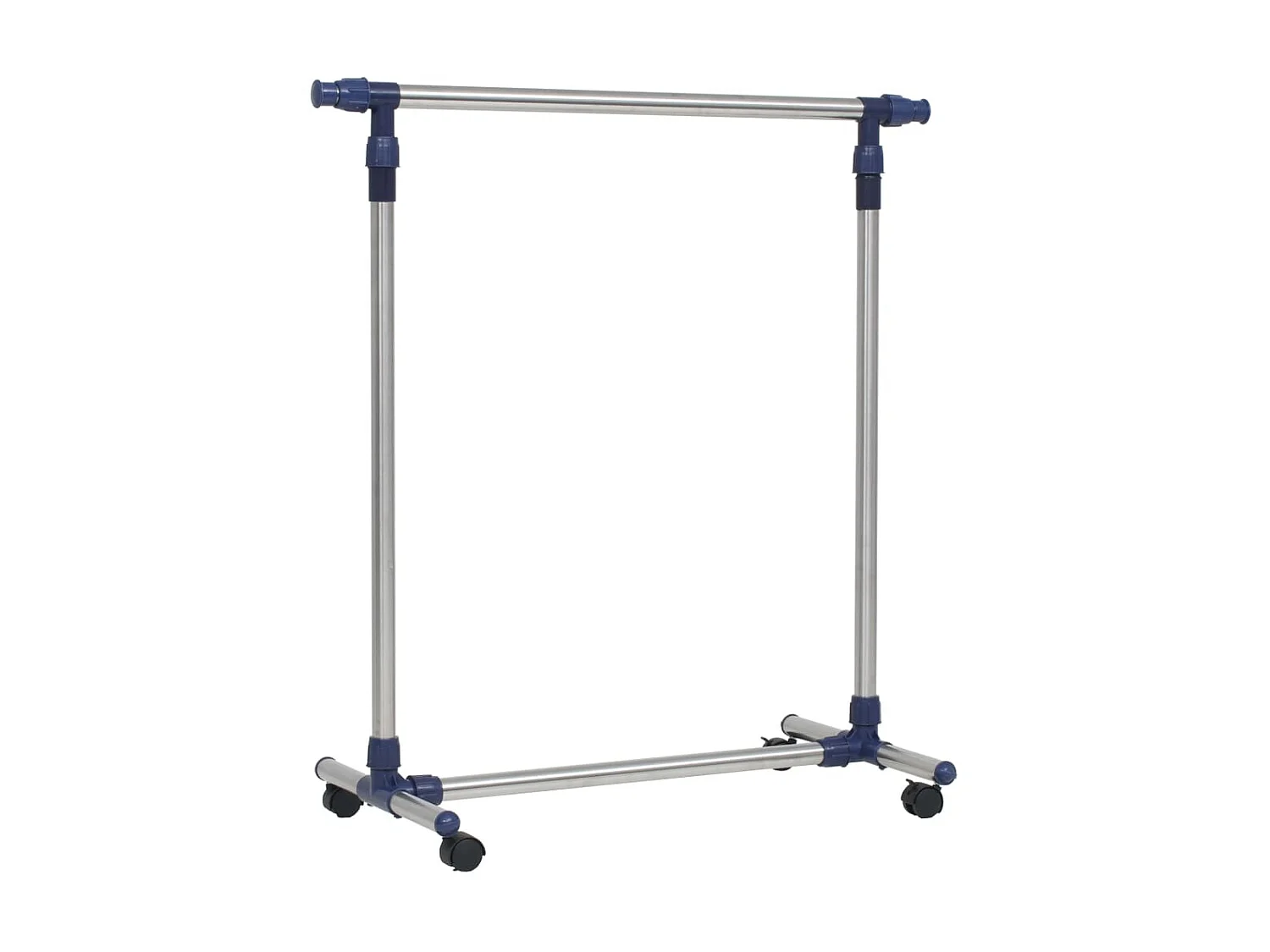 Porte-vêtements réglable Acier inoxydable 165x44x150 cm Argenté WVGQ9849