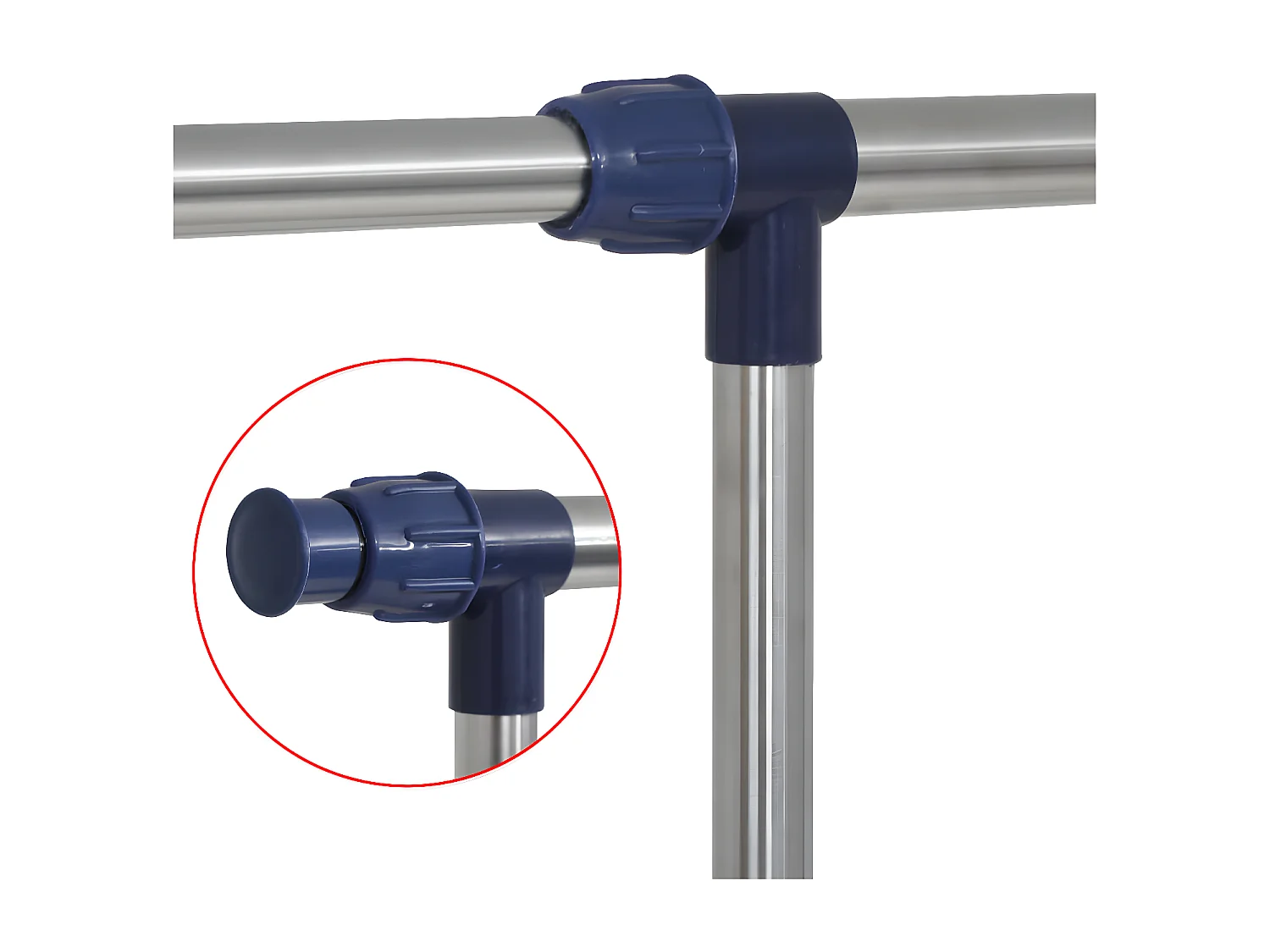 Porte-vêtements réglable Acier inoxydable 165x44x150 cm Argenté WVGQ9849