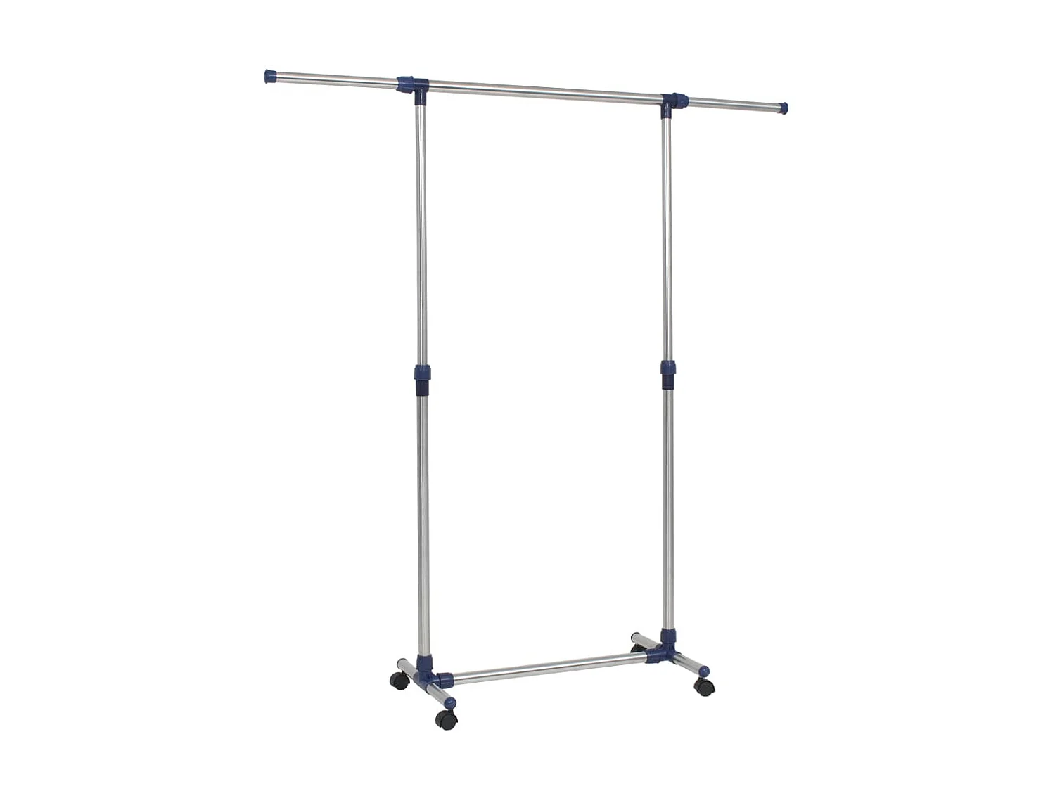 Porte-vêtements réglable Acier inoxydable 165x44x150 cm Argenté WVGQ9849