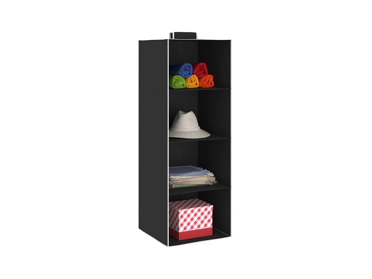 Arrumação suspensa para armário 4 compartimentos 2 pcs tecido PT396753