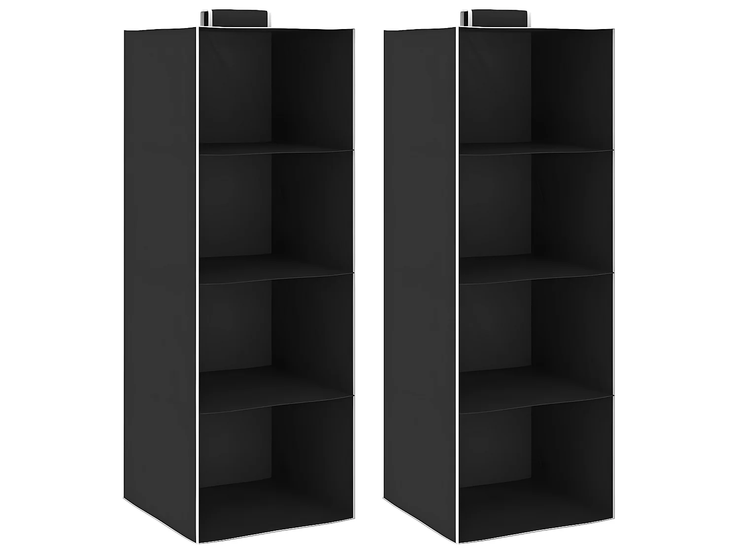 Étagères suspendues de rangement 2 pcs 4 niveaux Tissu  WVGQ3224