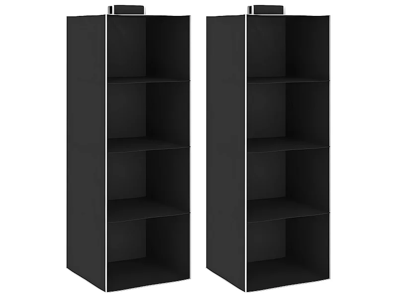Étagères suspendues de rangement 2 pcs 4 niveaux Tissu  WVGQ3224