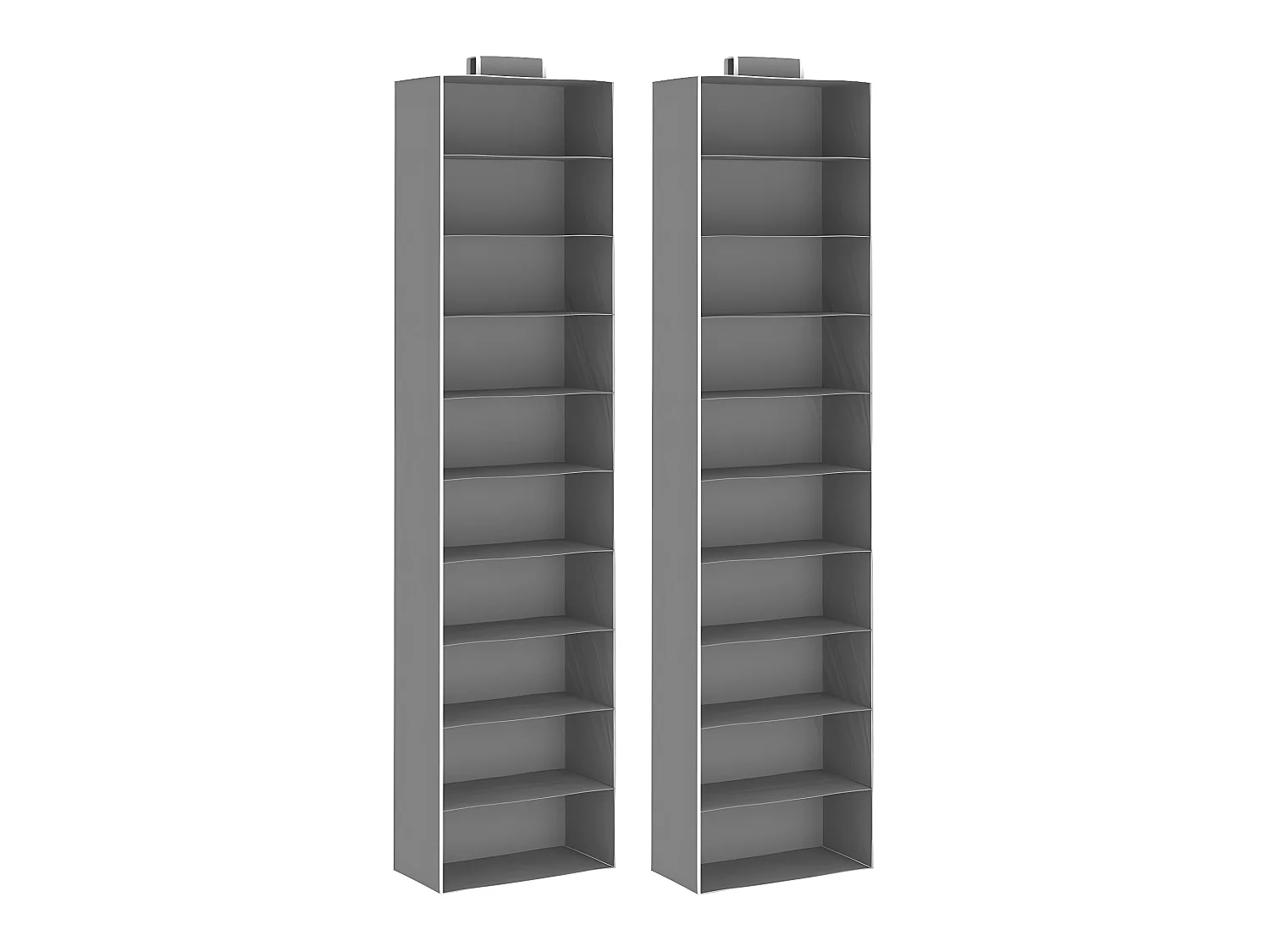 Étagères suspendues de rangement 2 pcs 10 niveaux Tissu WVGQ6990