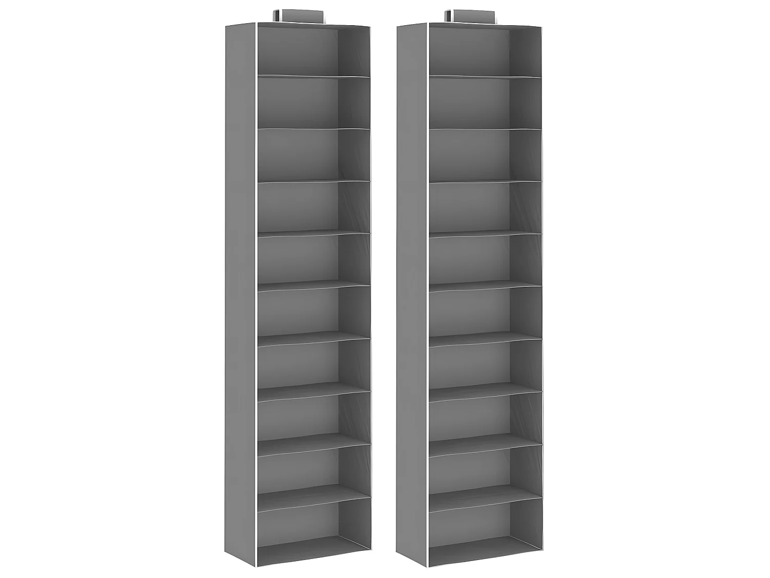 Étagères suspendues de rangement 2 pcs 10 niveaux Tissu WVGQ6990