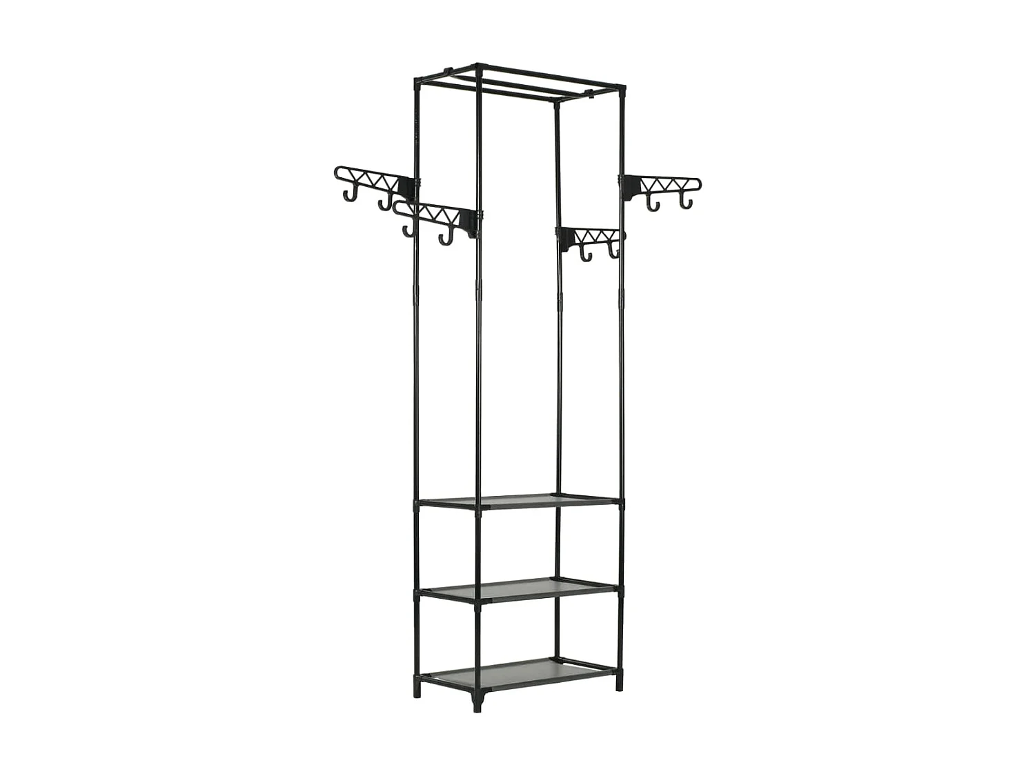 Porte-vêtements Acier et tissu non-tissé 55x28,5x175 cm Noir WVGQ5889