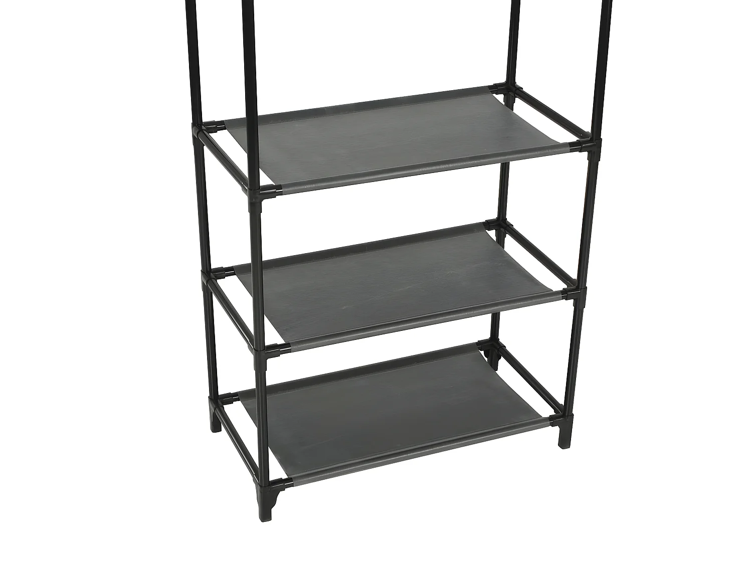 Porte-vêtements Acier et tissu non-tissé 55x28,5x175 cm Noir WVGQ5889